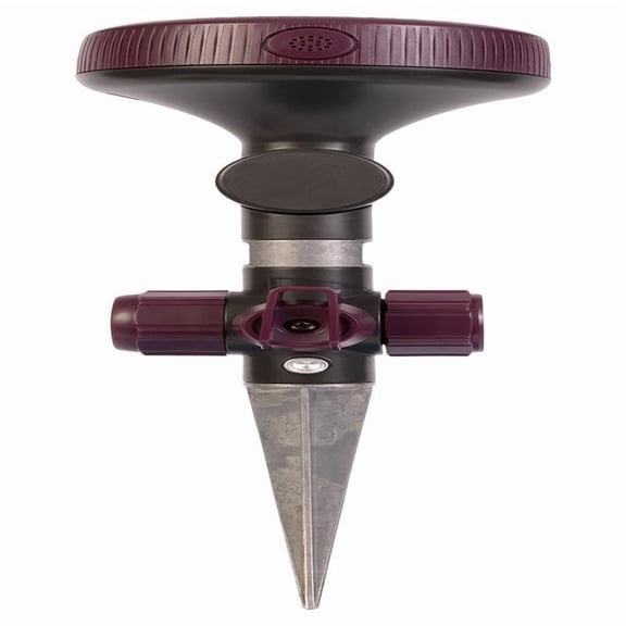Gilmour Pivoting Swivel Pattern Sprinkler with Metal Spike Base Eggplant