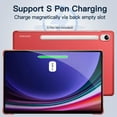 thumbnail image 4 of JETech Case for Samsung Galaxy Tab S9 11-Inch, Translucent Back Tri-Fold Stand Protective Tablet Cover, Support S Pen Charging, Auto Wake/Sleep (Red), 4 of 7