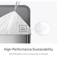 thumbnail image 4 of Code G 100 Count Custom Fit Liners, Drawstring Kitchen Trash Bags, One-by-One Mess-Free Dispense, Extra Thick & Double Seamed, 50% PCR Plastic, 30 Liter / 8 Gallon, White, 4 of 4