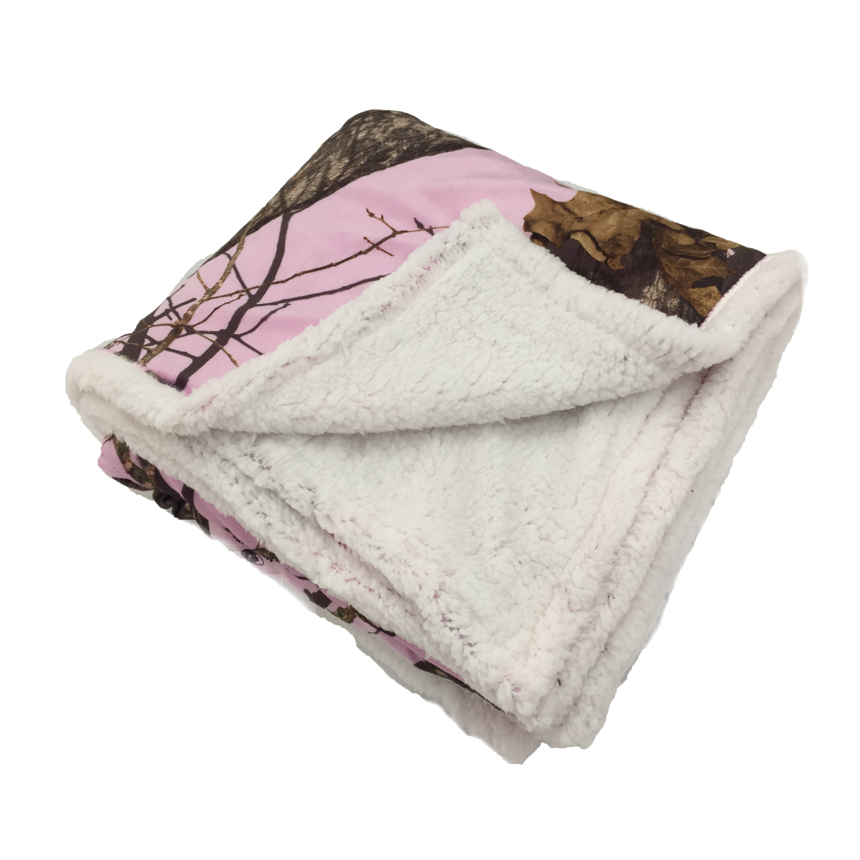 Mossy Oak Throw Blanket, Pink Winter