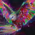 thumbnail image 5 of Orinice Colorful Bird Wings Bathroom Decor Set with Hooks, Luxurious Graphic Print Polyester Fabric Shower Curtain Set, Washable, 100% Polyester Fiber, Multi Size 36x72, 5 of 7