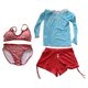 thumbnail image 4 of Conjunto de bikini para mujer, traje de baño femenino de cuatro piezas para club, piscina, relax y natación. SG, 4 of 9
