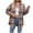 Pink, variant on WEAIXIMIUNG V Neck T Shirts for Women Plus Size Sexy Women's Lightweight Flannel Plaid Button Down Shirts Oversized Long Sleeve Shacket Jacket Tops
