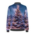 thumbnail image 5 of LOVZFMLL Vestes pour Femmes Chandail en Molleton Ample à Manches Longues avec Fermeture Éclair Veste de Baseball Tricotée Décontractée, 5 of 5