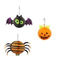 thumbnail image 3 of creative spider lanterns 3 Pcs Halloween Paper Lanterns Three-dimensional Halloween Spooky Pumpkin Bat Spider Decoration, 3 of 6