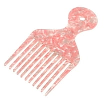 Unique Bargains Wide Tooth Afro Hair Pick Comb Hair Styling Tool for Men Women Plastic 1 PC Pink