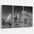 thumbnail image 1 of Designart - Rising Red Rocks Black and White - Landscape Canvas Art Print, 1 of 1