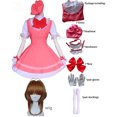 thumbnail image 3 of Vestido de princesa Sakura Carcaptor rosa para niñas de Anime, disfraz de Cosplay, vestido de Lolita para niños, uniforme de combate con cartas, delantal, vestido con sombrero, 3 of 5