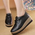 thumbnail image 2 of EKVAHL Women's Lace‑Up Wedge Platform Sneakers, Round Toe Lightweight Casual Walking Shoes Heightening Effect Waterproof wear-Resistant Daily Footwear, 2 of 5