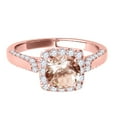 thumbnail image 2 of Mauli Jewels Rings for Women 1.25 Carat Diamond And Moragnite Ring 4-prong 14k Rose Gold, 2 of 7