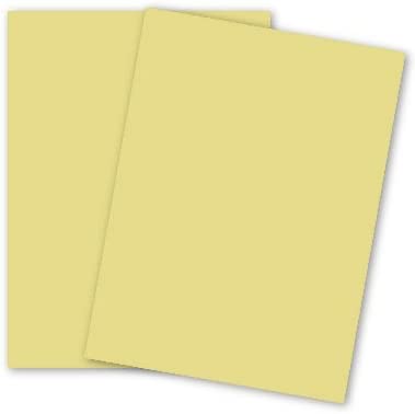 Domtar Colors - Earthchoice CANARY Cover - 8.5 x 11 Card Stock Paper - 65lb Cover - 250 PK by Domtar Colors