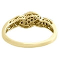 thumbnail image 4 of 10K Yellow Gold Brown Diamond Wedding Band Ladies Swirl Anniversary Ring 0.20 Ct, 4 of 5