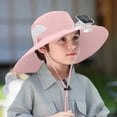 thumbnail image 2 of SAWOBUUN Kids Solar Fan Hat Boy Girl Wide Brim UV Protection Sun Hat USB and Solar Powered Fan Hat, 2 of 5