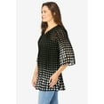 thumbnail image 3 of Woman Within Plus Size Embellished Pleated Blouse, 3 of 6