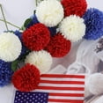 thumbnail image 4 of 24 Pcs Artificial Chrysanthemums Flowers Patriotic Flowers Decor, 4th of July Fake Mums Flowers Silk for Home Decor Indoor Memorial Day Table Centerpiece (24, Red, White, Blue), 4 of 7