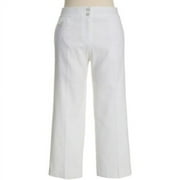 George ME - Women's Textured Cotton Crop-Length Pants