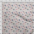 thumbnail image 4 of oneOone Polyester Spandex White Fabric Asian Suzani Sewing Material Print Fabric By The Yard 56 Inch Wide, 4 of 5