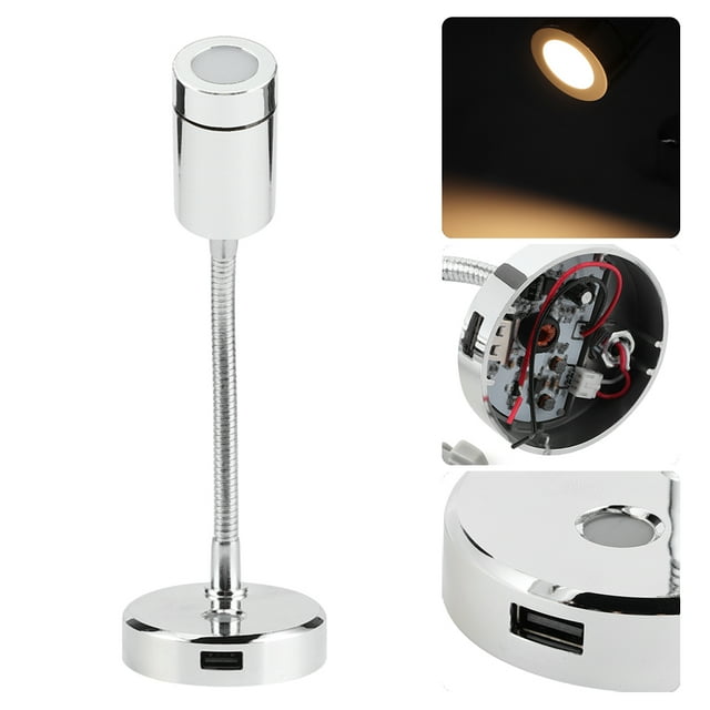 Luz de lectura para automóvil, 12 V CC, 1500 LM, LED de lectura, lámpara de lectura para automóvil, lámpara para barco ajustable, multifuncional