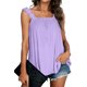 thumbnail image 4 of Blusa sin mangas para mujer, camiseta sin mangas de verano para mujer, camiseta sin mangas con cuello cuadrado, camiseta sin mangas holgada para mujer, durabilidad prolongada, 4 of 6
