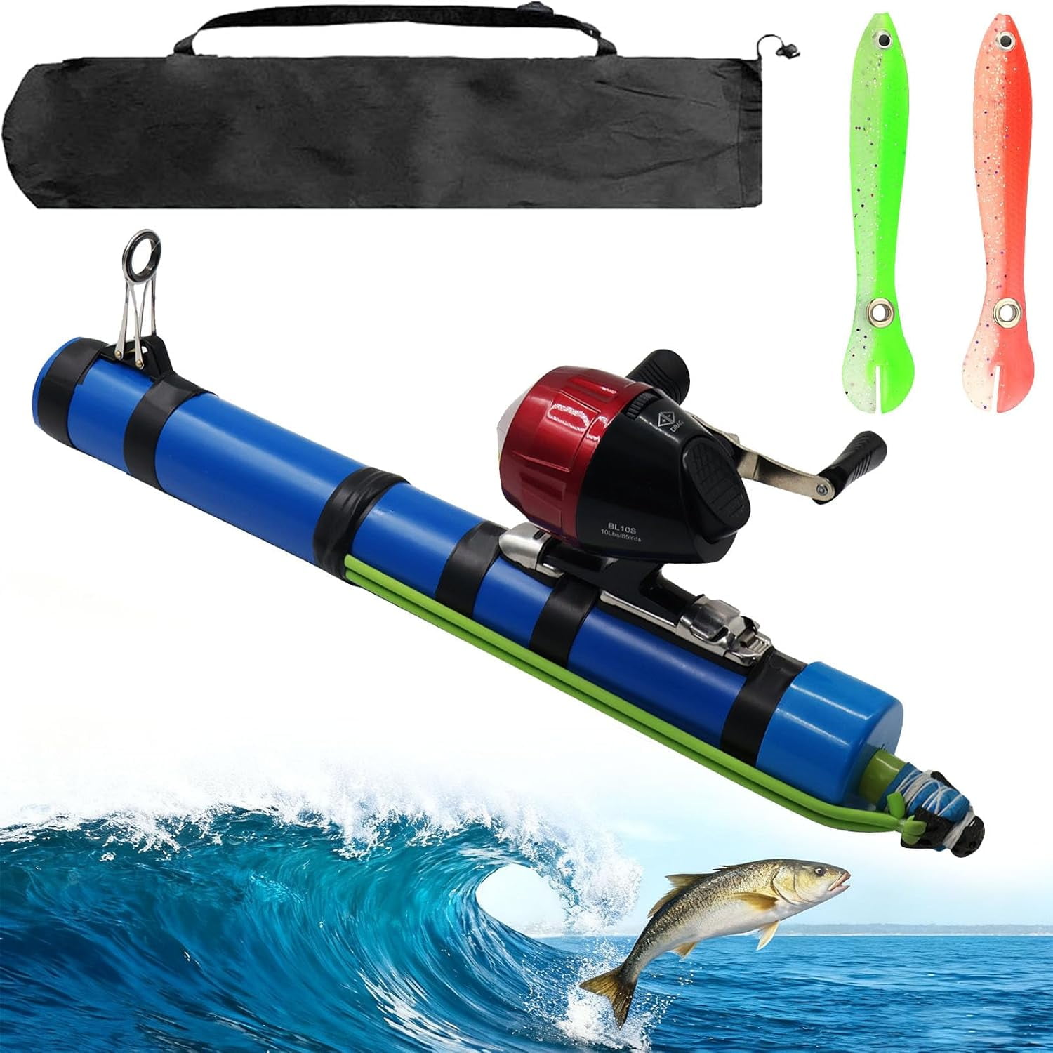 Eagle Claw Portable Gear Trailmaster Travel Spin/Fly Fishing Rod