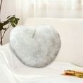 thumbnail image 5 of Kumdkd Faux Wool Heart-Shaped Pillow, 15.75x11.81 Inch Long-Pile Plush Throw Cushion for Living Room Sofa, Bedroom Decor, Cute Brown Gift for Girls, Valentine's Day or Christmas Present, 5 of 6