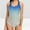 Sky Blue, variant on Juslio Women Swimsuit One Piece Splice Army Green Fashion Bandeau Swimsuit for Women L