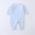 thumbnail image 6 of Baby Boy or Girl Bear Print Bodysuit & Hat, Blue, 1-3M, 100% Cotton, 2-Piece, 6 of 6