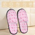 thumbnail image 2 of Fotbe Breast Cancer Awareness 1 Pantuflas Peludas para Mujer con Estampado, Zapatillas de Peluche, Zapatos de Invierno para Casa, Uso Interior y Exterior-Medium, 2 of 8