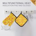 thumbnail image 4 of Yayeee Oven Mitts and Pot Holder Set of 2 Heat Resistant Kitchen Gloves Baking Hot Pad, Pink Stars, 4 of 5