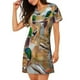 thumbnail image 2 of Easygdp Mallard Ducks Camisón de manga corta para mujer, informal, estampado, 2 of 6