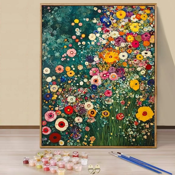 JYLMOOD Paint by Numbers Kit for Adults Beginner, Easy DIY Oil Painting Kits On Canvas for Gift Home Wall Decor 16x20 Inch - Flower