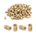 thumbnail image 1 of AVEKI M4x10mm Female Thread Knurled Nuts, 200PCS Hx5mm OD Brass Threaded Insert Embedment Nuts Hydraulic Welded Joint Injection Molding Assortment Kit for 3D Printing Injection Molding 0601M, 1 of 7
