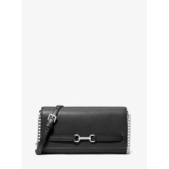 Michael Kors Carson Large Pebbled Leather Convertible Crossbody Bag Black
