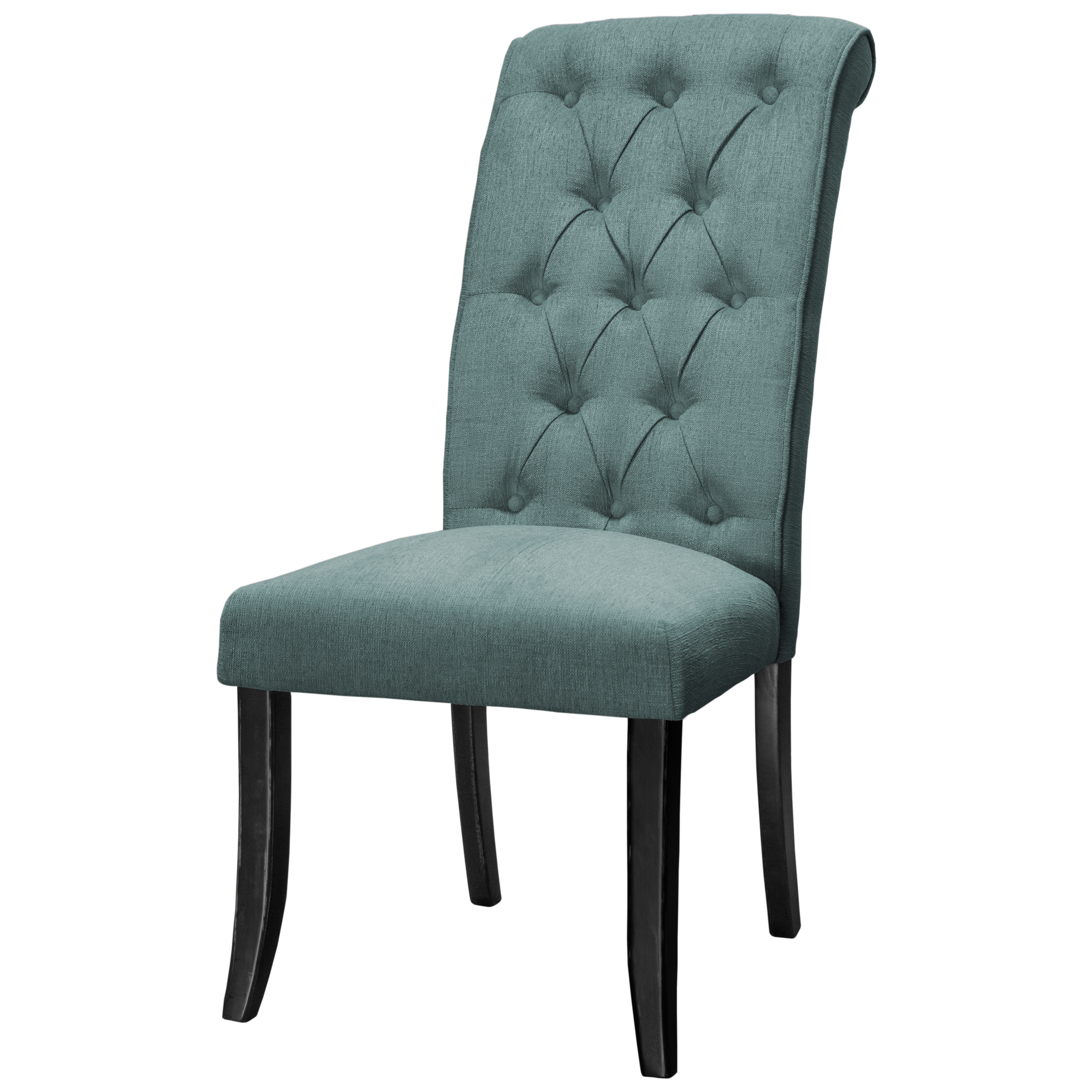 Best Master Furniture Manhattan Tufted Dining Chair, Sea Green, Set of