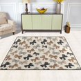thumbnail image 5 of Ryvnso Vintage Bows Area Rug Floor Mats Non-Slip Home Carpet 63 x 48 inch, 5 of 7