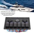 thumbnail image 4 of Rocker Switch Panel 4 Gang Rocker Switch Car Toggle Panel Boat Rocker Switch 12V-24V 6 Gang Rocker Switch Panel With  Lighter Socket 2 USB Voltmeter Display For Car Boat Truck RV, 4 of 8