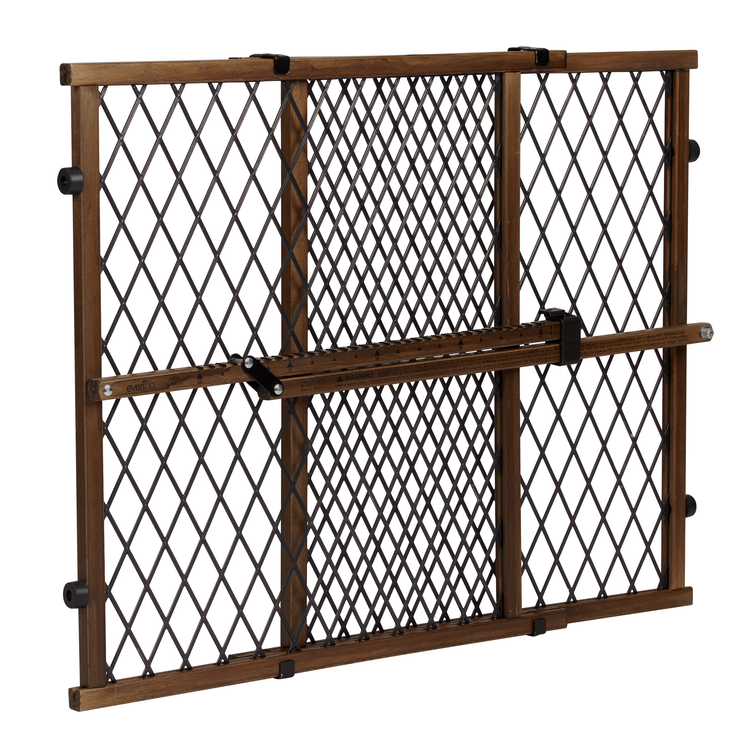 Evenflo Position & Lock Adjustable Wood Baby Gate,, Infant, Toddler & Pets, 26"-42", Farmhouse Brown - image 5 of 11