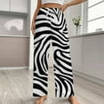 thumbnail image 2 of Zebra Print Pajama Pants Comfortable Elastic Waist Pajamas Fashion Sleepwear Bottoms Plus Size Homewear, 2 of 6