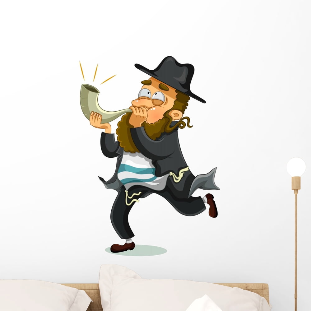 Orthodox Jewish Man Wall Mural Decal by Wallmonkeys Vinyl Peel and