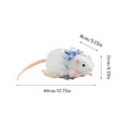 thumbnail image 3 of Cute Rat Plush for Cat Toy - Soft Mouse Plush Stuffed Animal Doll for Girls Boys Birthday Gift Home Decor Bedroom Living Room Plushies Collection Valentine's Day A, 15.7", 3 of 6