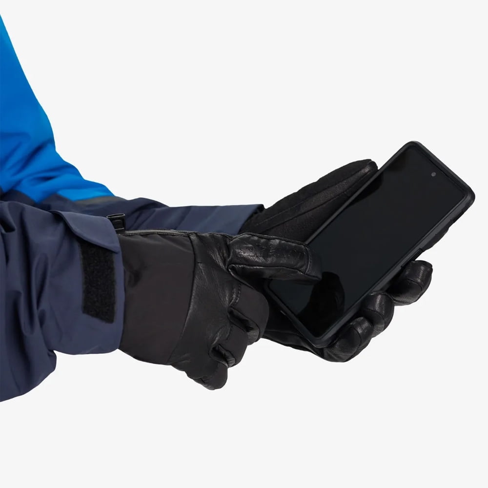 Ski-Doo BC Aspect Short Leather Standard Snowmobile Gloves Black 4463540490