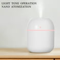 thumbnail image 4 of PureCasa Mini USB Portable Compact Humidifier with 7 Colors Night Light, 220ml Quiet Spray Large Mist Air Atomizer Desktop Humidifiers for Bedroom Car Home Office, 1PC, Pink, 3"x3"x4", 4 of 6