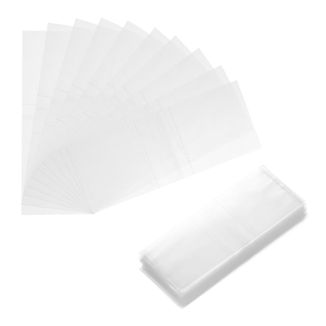 Uxcell 100Pcs Banda de Encogimiento Perforada Clara, 75x30mm Envoltura de Calor para Botellas y Tarros
