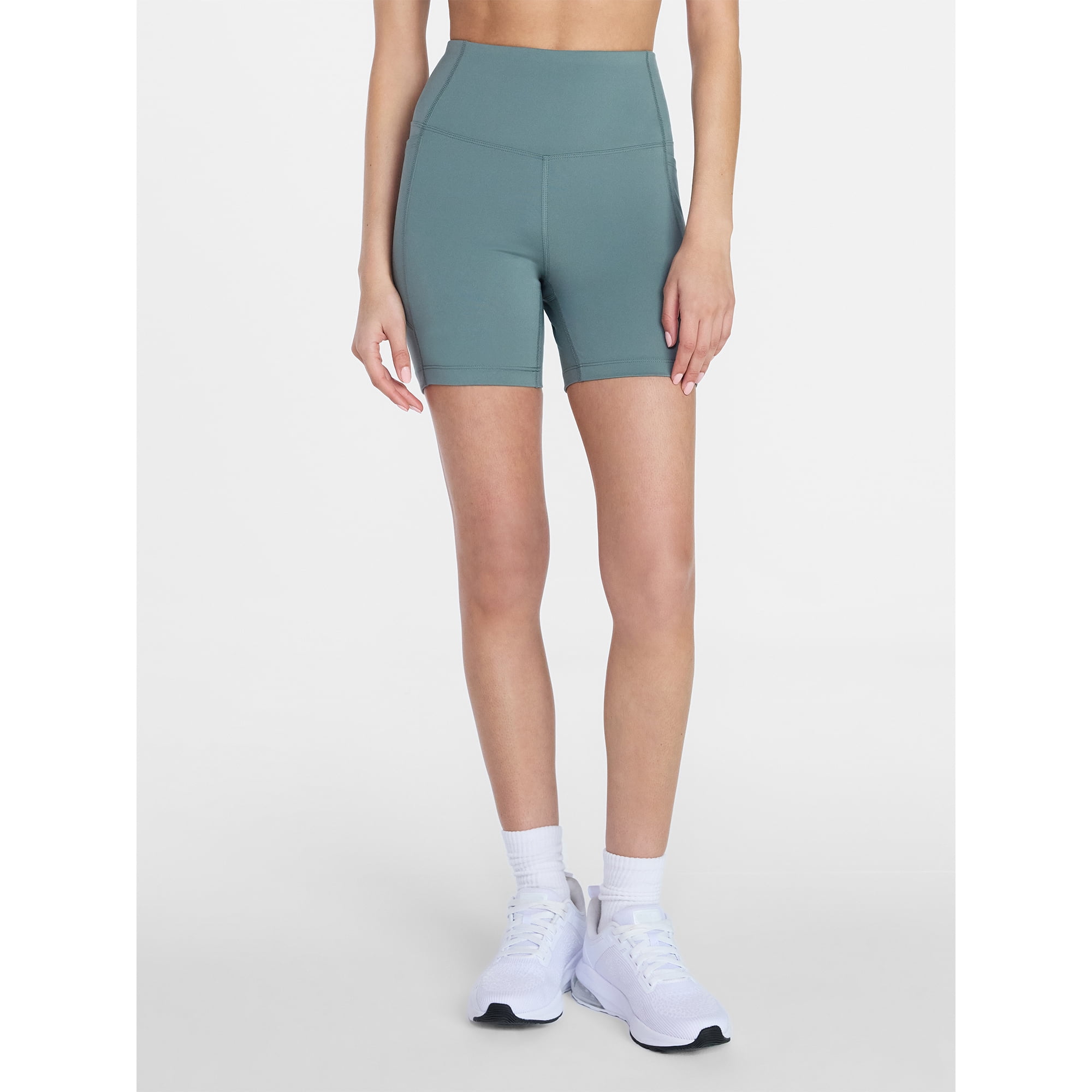 Athletic Works Women's High Rise Bike Shorts, 5" Inseam, Size XS-4X