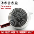 thumbnail image 5 of Hakan Stainless Steel 2.8 L Midi Double Bondy Turkish Tea Pot Set with Self Strainer Double Lids, 93 Oz, 5 of 12