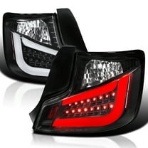 Spec-D Tuning Black LED Tail Lights w/ White LED Light Bar Compatible with 2011-2013 Scion tC, Left   Right Pair Assembly