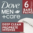 thumbnail image 2 of Dove Men+Care Deep Clean Hand & Body & Face & Exfoliation Bar Soap with purifying grains for healthy-looking and strong skin with ¼ moisturizing cream (6 Bars), 2 of 7