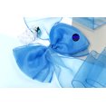 thumbnail image 6 of mds Pack of 100 Organza Chair Sash Bow Sashes for Wedding Decoration -Blue, 6 of 7