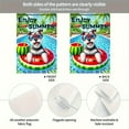 thumbnail image 3 of 1PC, 2D Flat Shih Tzu Watermelon Cup Pool Flag Summer Garden Flag, Cool Theme Suitable for Villa Balcony, Porch and Pool Area Decoration, 3 of 7