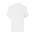 thumbnail image 4 of Pompotops Fashion Women Solid Color Short Sleeve Comfortable Breathable V-Neck Shirt Tops, 4 of 4